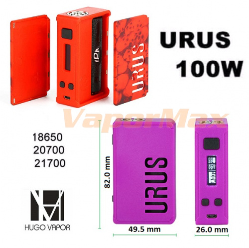 Hugo Vapor URUS 100W Black TC Mod фото 2 Hugo Vapor URUS 100W Black TC Mod фото 2