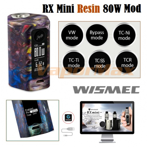 Wismec Reuleaux RXmini 80W RESIN фото 2 Wismec Reuleaux RXmini 80W RESIN фото 2