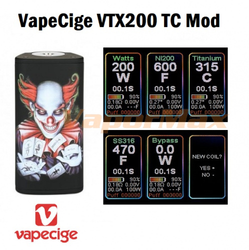VapeCige VTX200 Mod фото 5 VapeCige VTX200 Mod фото 5