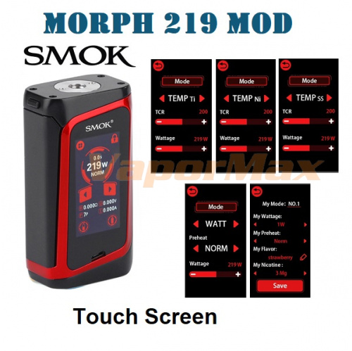 Smok Morph 219 Touch Screen TC Mod фото 6 Smok Morph 219 Touch Screen TC Mod фото 6