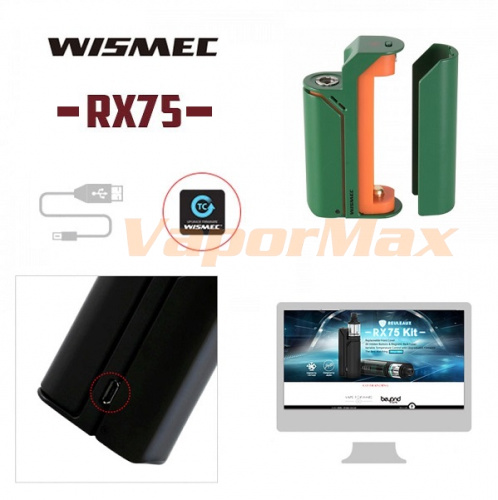 Wismec Reuleaux RX75 TC Mod фото 4 Wismec Reuleaux RX75 TC Mod фото 4