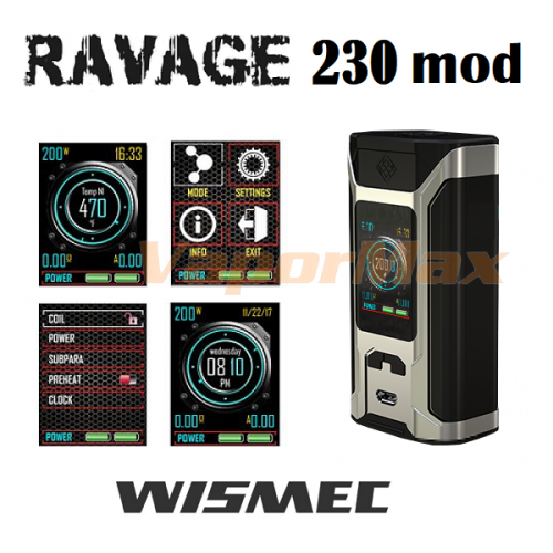 Wismec Sinuous Ravage230 mod (оригинал) Wismec Sinuous Ravage230 mod (оригинал)