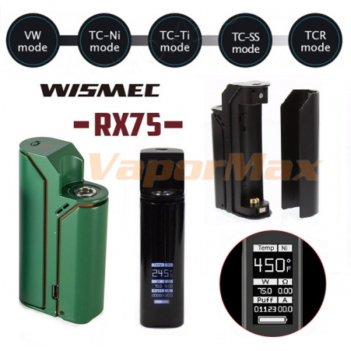Wismec Reuleaux RX75 TC Mod фото 2 Wismec Reuleaux RX75 TC Mod фото 2