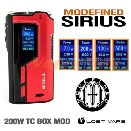 Lost Vape Modefined Sirius 200W (оригинал) фото 3