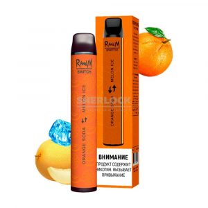 Электронная сигарета RANDM SWITCH 2в1 (LED,microUSB) 2400 Апельсиновая Сода - Лед с Дыней купить с доставкой в Самаре, по России и СНГ. Цена. Изображение №13. 