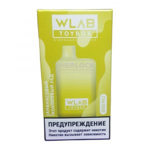 Электронная сигарета WLAB TOYBOX 5000 (Ананасовый кокосовый лёд) купить с доставкой в Самаре, по России и СНГ. Цена. Изображение №2. 