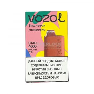Электронная сигарета VOZOL STAR 4000 (Вишневая газировка) купить с доставкой в Самаре, по России и СНГ. Цена. Изображение №4. 