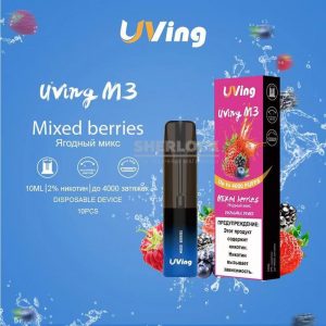 Uving M3 Mixed berries (Микс ягод) 4000 затяжек купить с доставкой в Самаре, по России и СНГ. Цена. Изображение №8. 