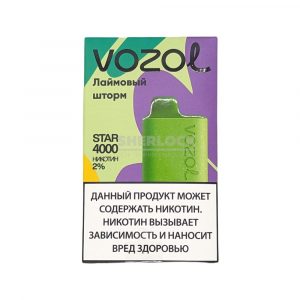 Электронная сигарета VOZOL STAR 4000 (Лаймовый шторм) купить с доставкой в Самаре, по России и СНГ. Цена. Изображение №7. 