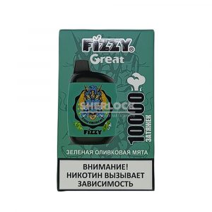 Электронная сигарета FIZZY GREAT 10000 (Зеленая оливковая мята) купить с доставкой в Самаре, по России и СНГ. Цена. Изображение №7. 