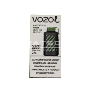 Электронная сигарета VOZOL GEAR 8000 (Канталупа киви зеленое яблоко) купить с доставкой в Самаре, по России и СНГ. Цена. Изображение №12. 